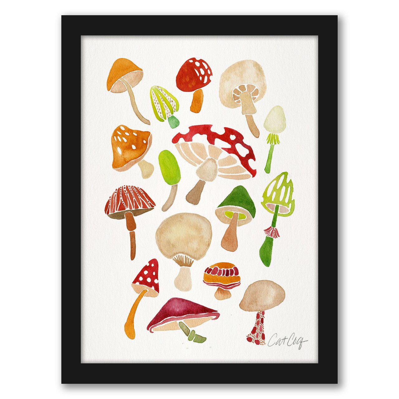 Mushrooms by Cat Coquillette Frame  - Americanflat